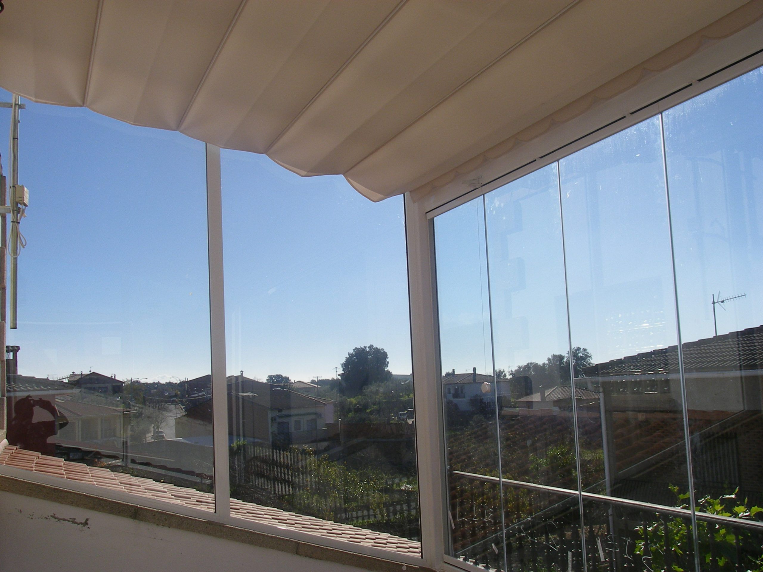 Pergola en color blanco